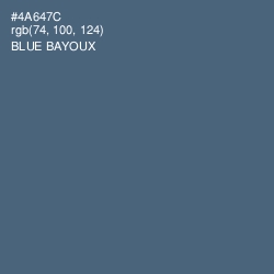 #4A647C - Blue Bayoux Color Image